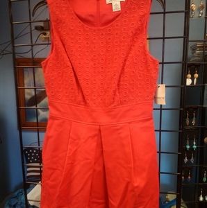 NWT Liz Claiborne bright Coral Cocktail dress sz 4 NWT